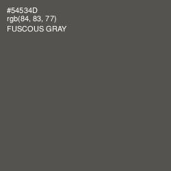 #54534D - Fuscous Gray Color Image